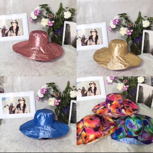 NEW-Reversible Foldable Wide Brim Floppy Sun Hat - Picture 6 of 8